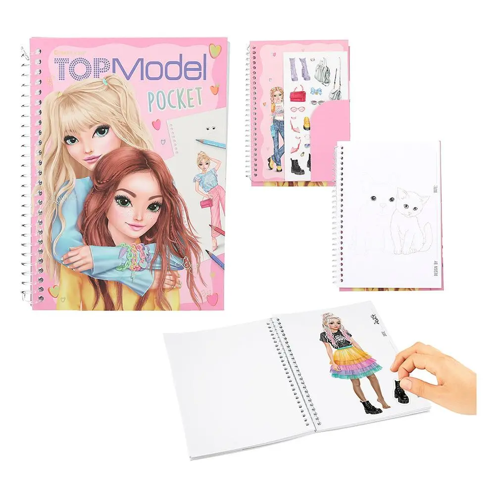 Omaľovánka Top model s nálepkami (Louise & Lexy)