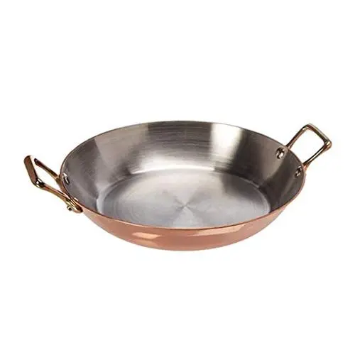 de Buyer Pánev , 6449.24 INOCUIVRE, měděná, mini, masivní mosazná rukojeť, průměr 24 cm, výška 4,2 cm