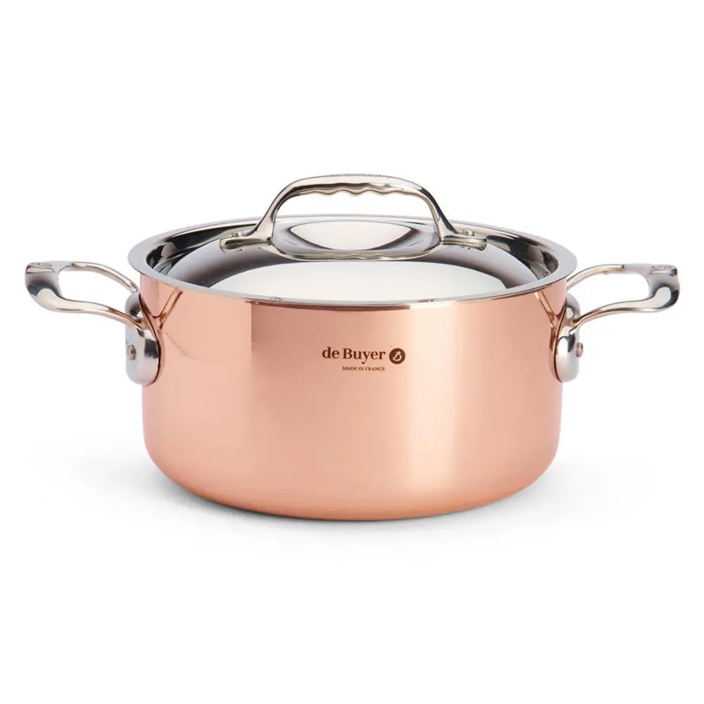 de Buyer Prima Matera hrnec měděný 3,3 l pr. 20 cm výška 10,7 cm TOM D-6242-20