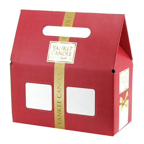 Dárková krabička Yankee Candle, na 2 střední Classic svíčky - Praktická dárková krabička od značky Yankee Candle, červené provedení.