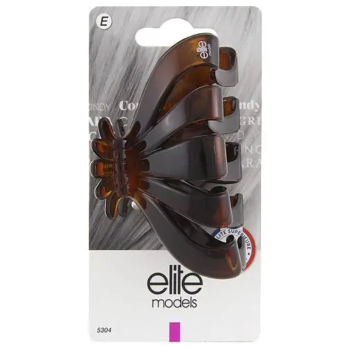 Skřipec do vlasů Elite Models hnědý, šíře 8cm