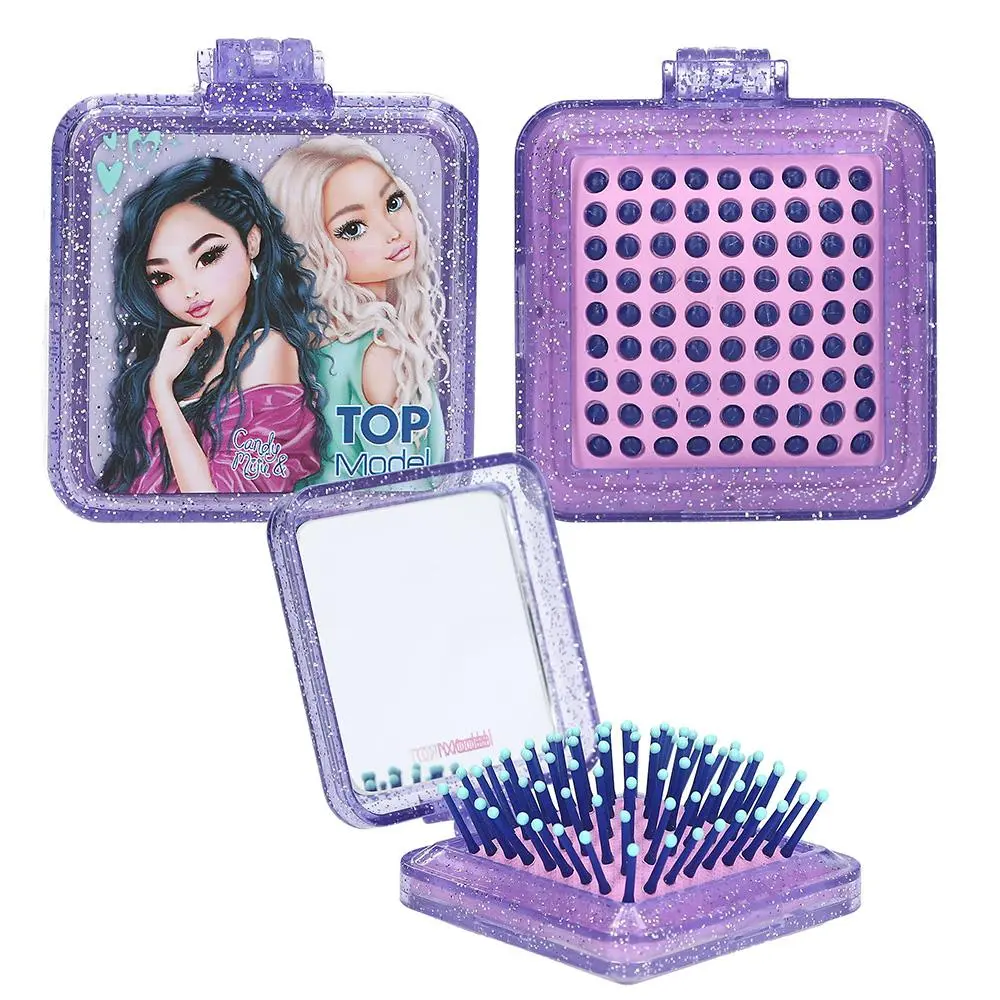 Top Model Skládací kartáč na vlasy se zrcátkem Beauty&Me 3525855