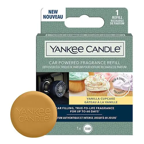 Yankee Candle Vanilla Cupcake vonný difuzér do zapalovače auta - náhradní náplň
