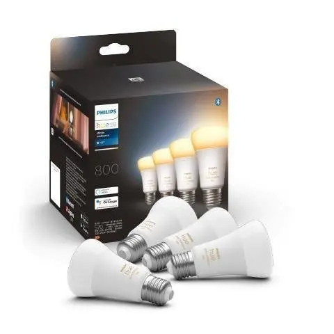 PH 8719514328280 Hue Bluetooth LED White Ambiance set 4ks žárovek Philips 8719514328280 E27 A60 6W 800lm 2200-6500K stmívatelné - PHILIPS (929002489804)