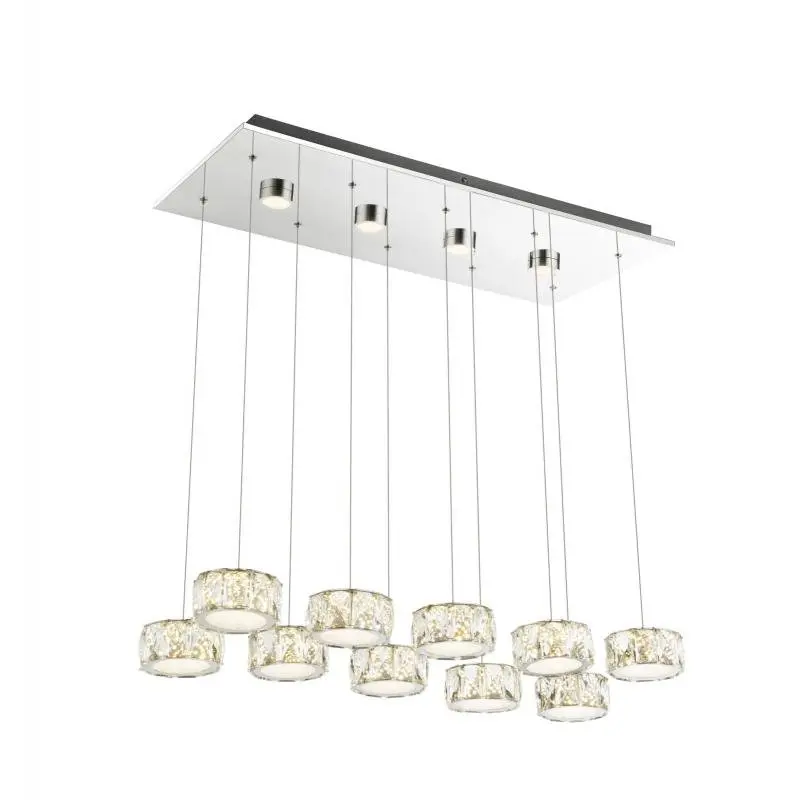 GLOBO LED závěsné svítidlo AMUR, 96 W, chrom, 76 x 36 x 120 cm