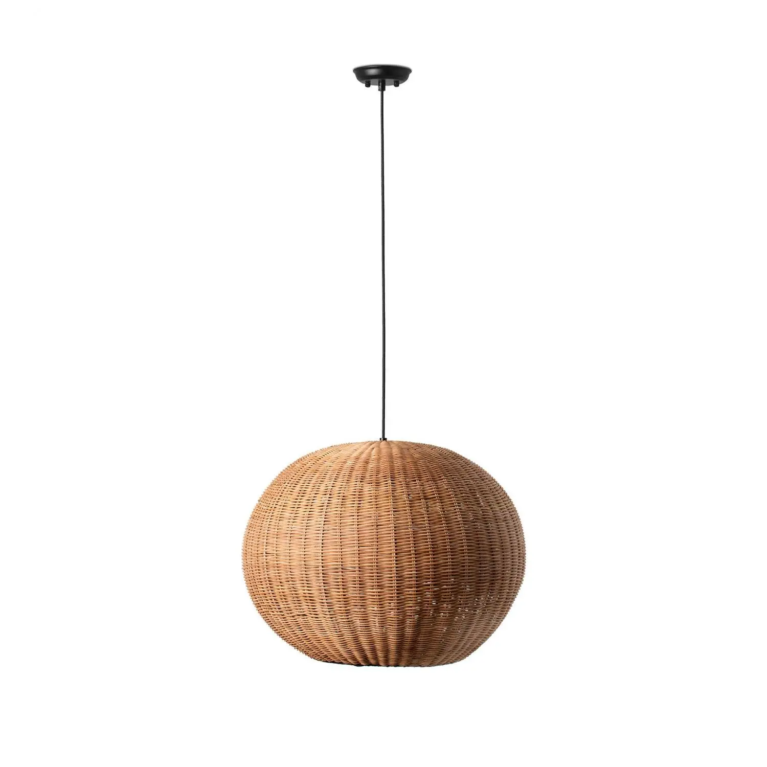 FARO 65134-75 HAKA 530 závěsné svítidlo, černá/ratan - FARO