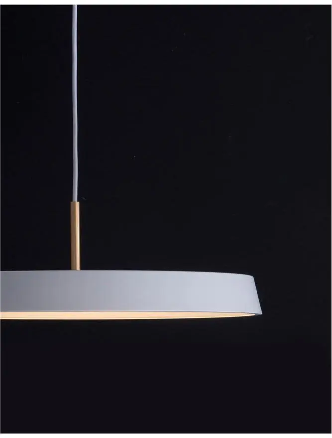 NOVA LUCE závěsné svítidlo VETRO matný bílý hliník a akryl LED 41W 230V 3000K IP20 910621