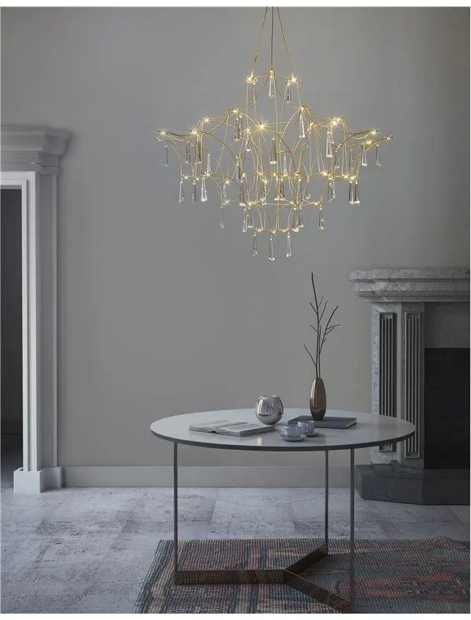 Kovové LED závěsné svítidlo ve zlaté barvě ø 80 cm Goro – Nova Luce
