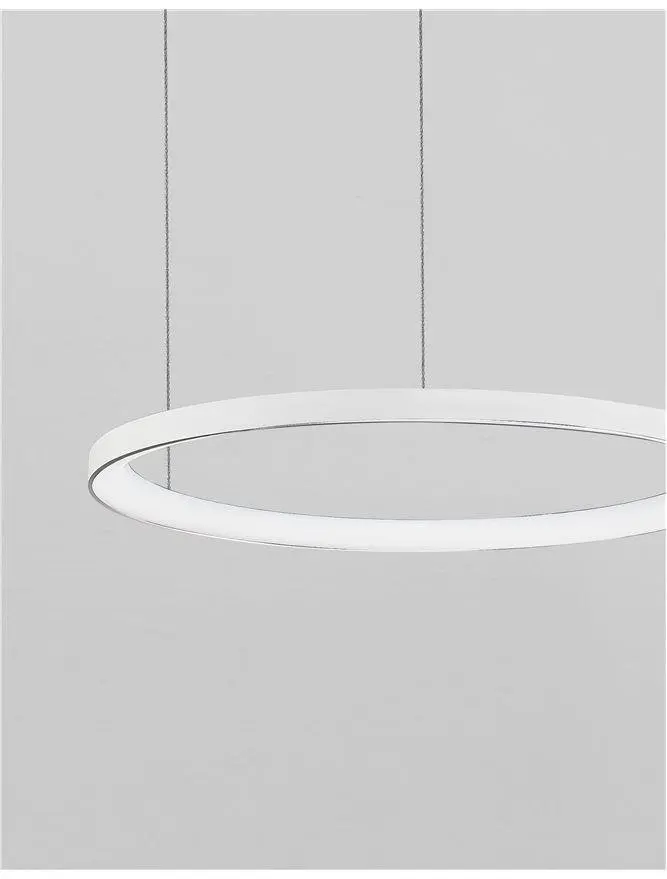 NOVA LUCE závěsné svítidlo PERTINO bílý hliník a akryl LED 48W 230V 3000K IP20 stmívatelné 9853683
