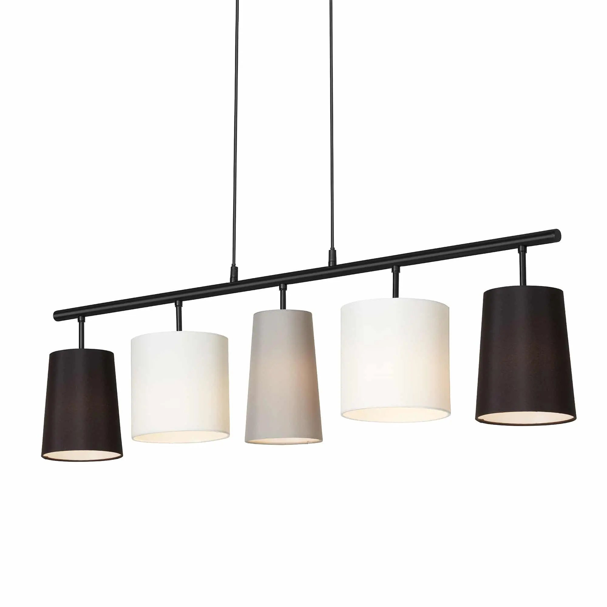 BRILO 4009-055 Závěsné svítidlo, 96 cm, max. 40 W, černá-bílá-šedá - BRILO