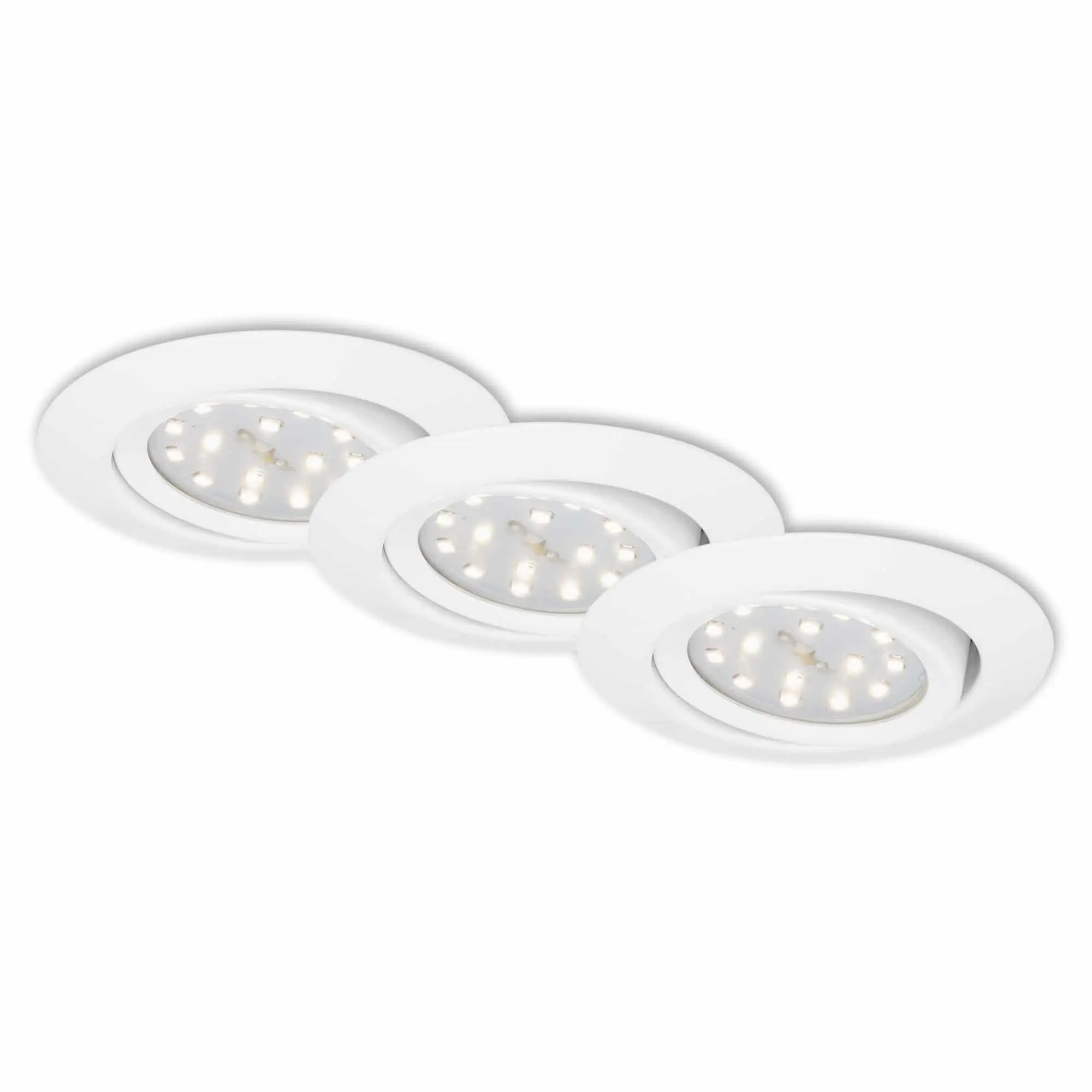 BRI 7171-036 3ks sada LED vestavné svítidlo, pr. 8,2 cm, 3 W, bílé - BRILONER
