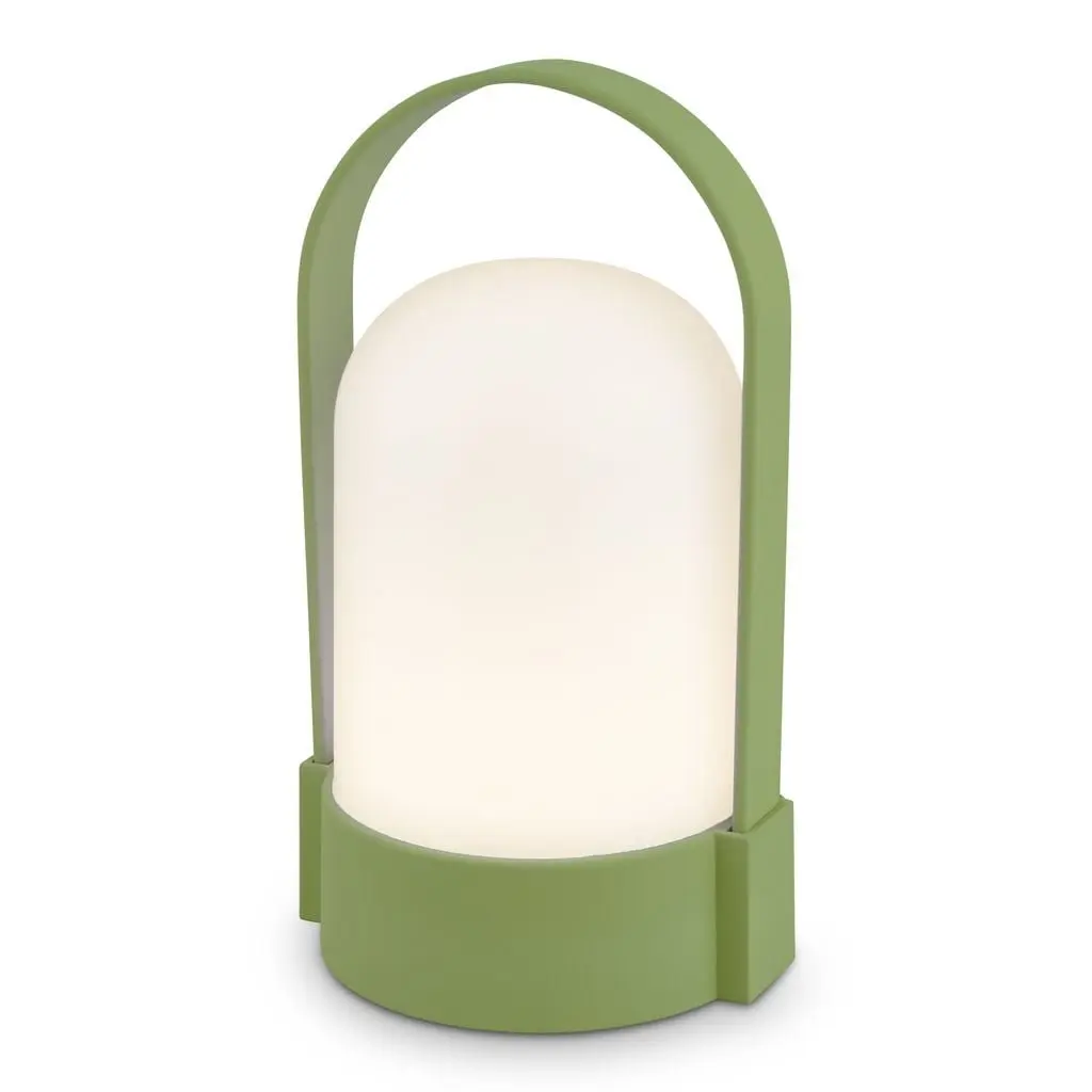 BRILO Aku nabíjecí stolní lampa Asa lipově zelená 1W 50lm 3000K pr. 85 x 155 mm