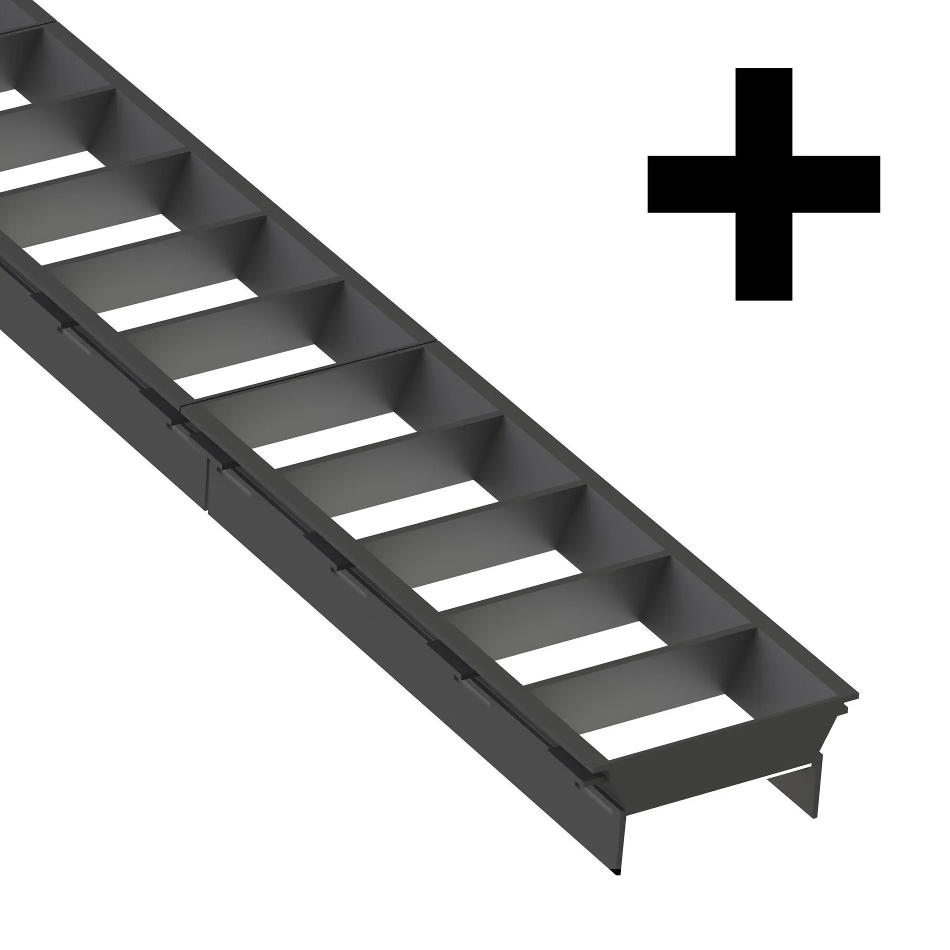 SLC LED svítidlo Click mřížka X spojka černá
