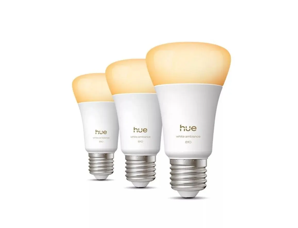 Philips Hue WA 810 smart žárovka A60 E27, 8W, 810lm, 1000-20000K (3 ks)