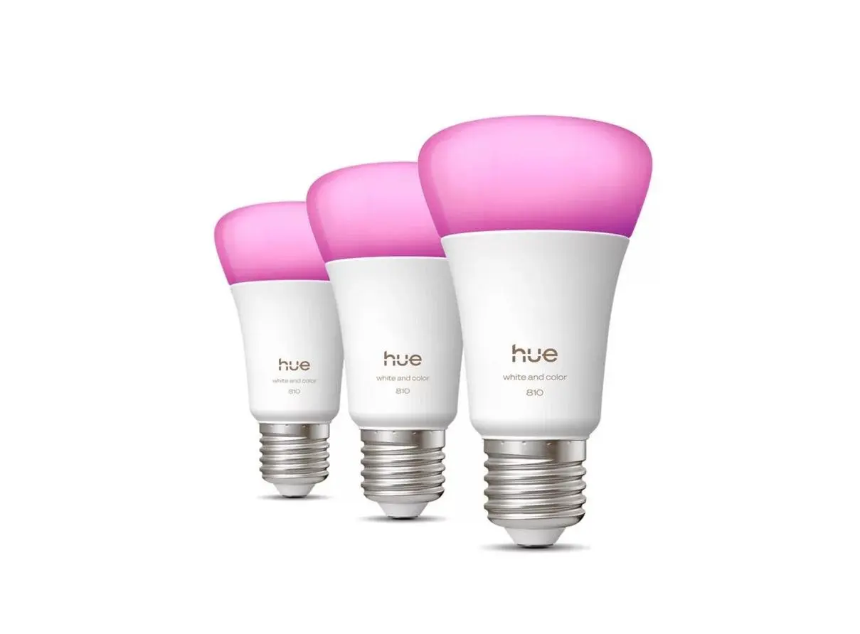 Philips Hue WCA 810 smart žárovka A60 E27,6W, 810lm (3ks), 1000-20000K RGB