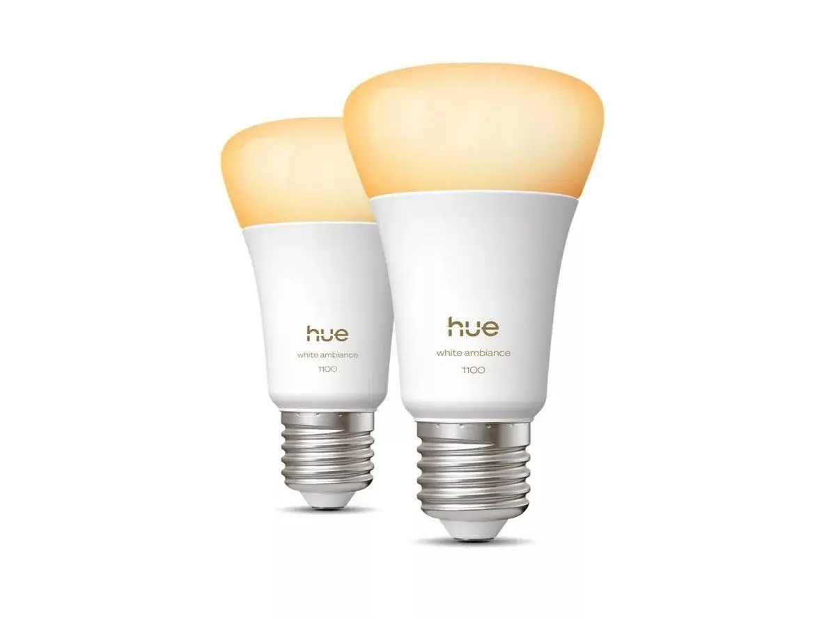 Philips Hue White Ambiance - Chytrá LED žárovka E27, 1100 lm, teplá bílá, 2 ks 929003854902
