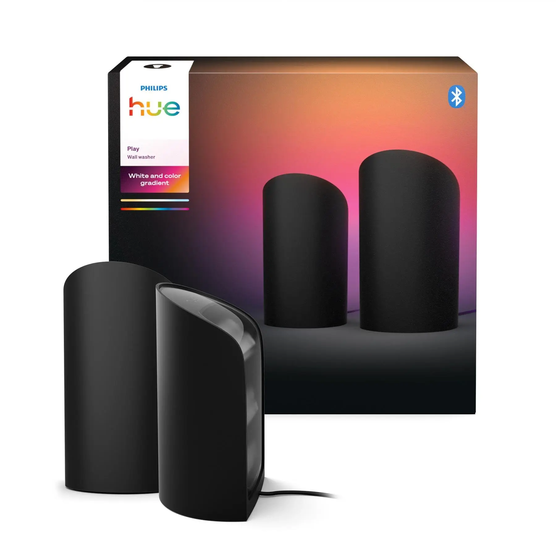 Philips Hue Play Wall ambientní projekční svítidlo 20W, 1035 lm/m, 2000-6500K, RGB, IP20, (2ks), černá