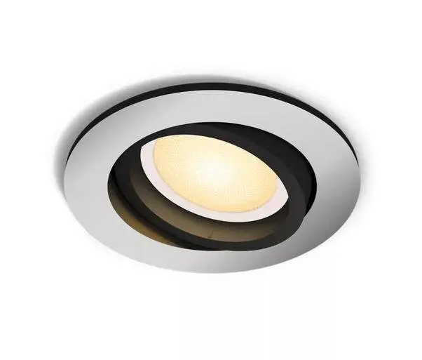 PH 8720169319752 Hue WA Milliskin zápustné LED svítidlo 1xGU10 4,2W 400lm 2200-6500K 9cm kulaté IP20, hliník - PHILIPS