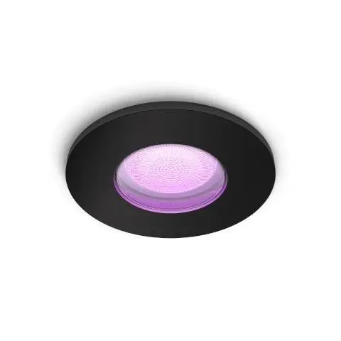 PH 8720169320833 Hue WACA Xamento podhledové LED svítidlo 1x GU10 5.7W 350lm 2000-6500K RGB IP44, černé - PHILIPS