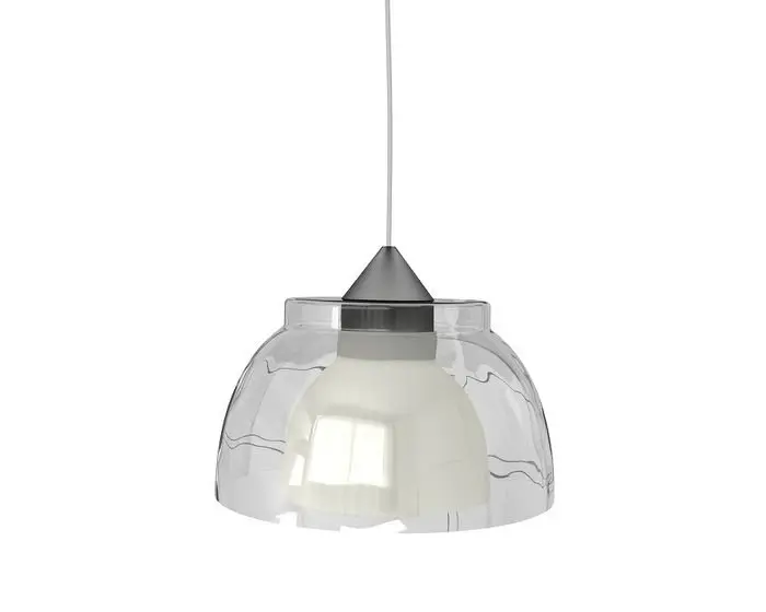 PANIT SOS081 Závěsné svítidlo GILDA závěsná transparentní bílá 230V E27 15W - PAN INTERN.