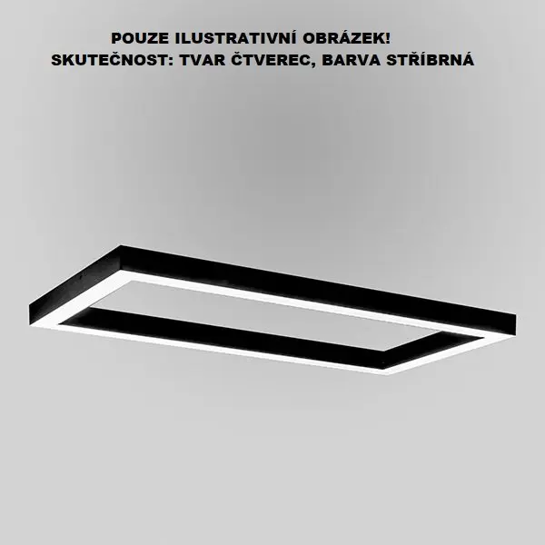 ARCHI SCCQ130/3K/SI Stropní svítidlo SQUARE 33W 63x63cm 5360lm 3000K elox - ARCHILIGHT