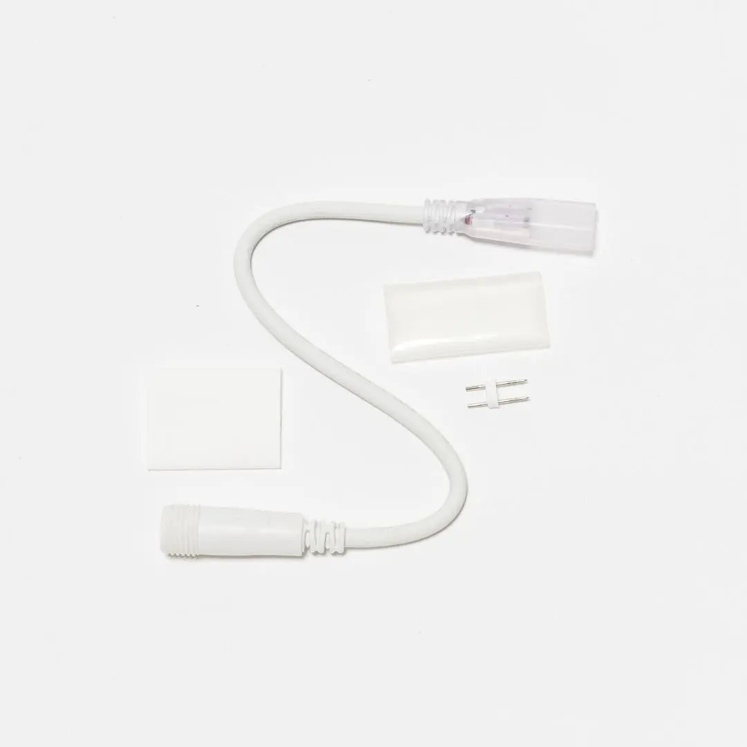 DLED 2DN22 DecoLED Prodlužovací kabel pro dvoustranný LED Neon, IP67, 230V, 25 cm, bílý, samičí 2DN22
