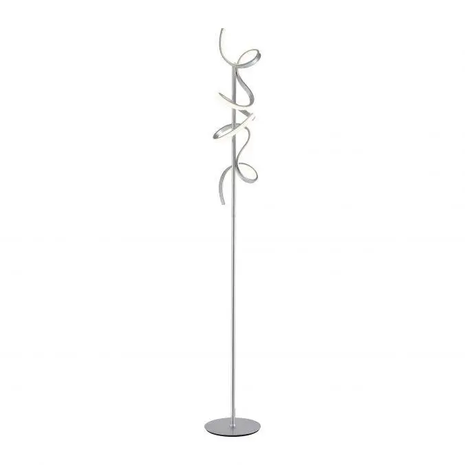 LD 19031-21 CURLS LED stojací svítidlo, stříbrná, moderní design 3000K - LEUCHTEN DIREKT / JUST LIGHT