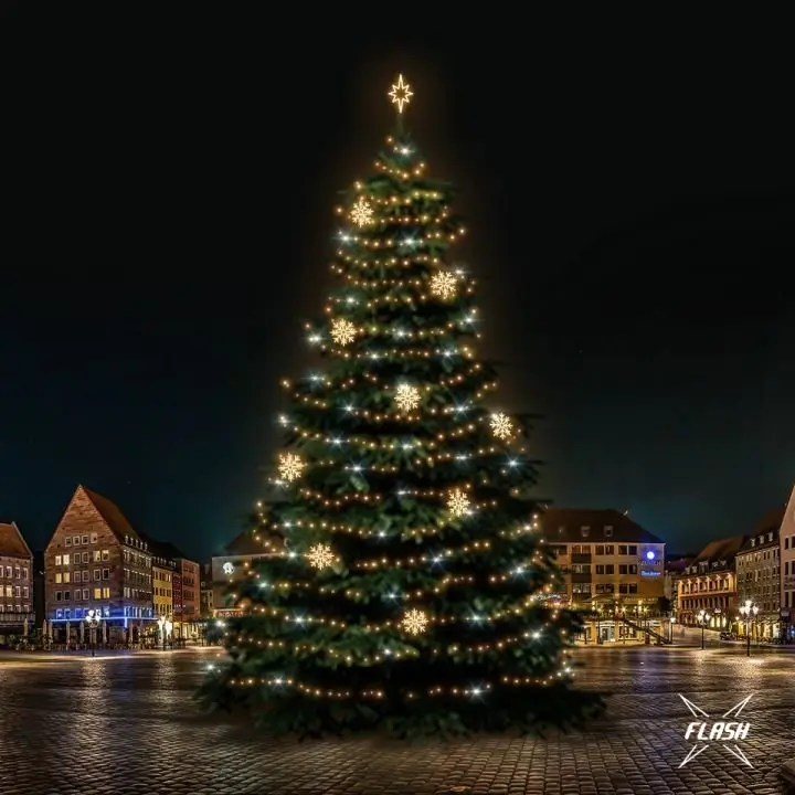 DLED TFS7023W LED světelná sada na stromy vysoké 21-23m, teplá bílá s Flash, dekory 8EFD08W