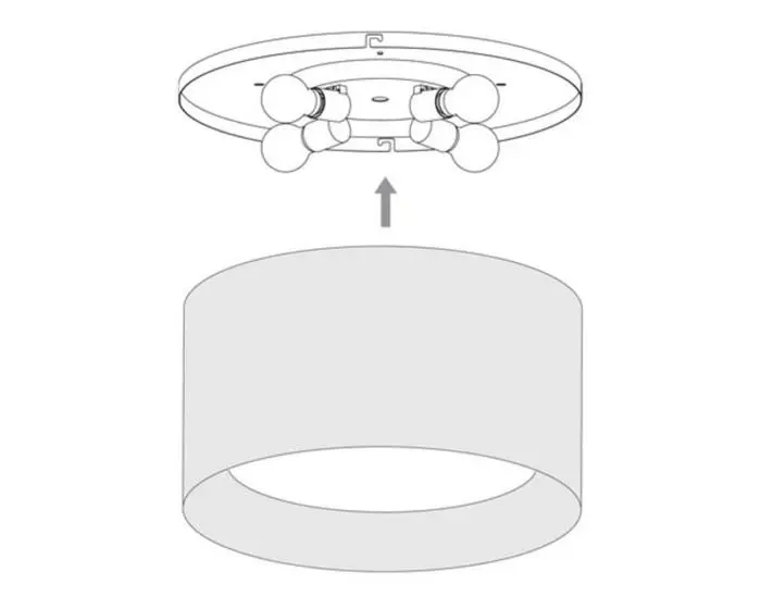 AST 1296002 BEVEL stropní základna velká 230V E27 4x60W (starý kód: AST 7057) - ASTRO Lighting