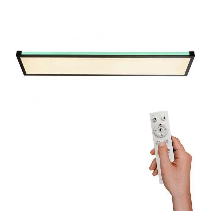Just Light. Stropní LED svítidlo Mario, 2700-5000K+RGB, černá, 100 x 25 cm
