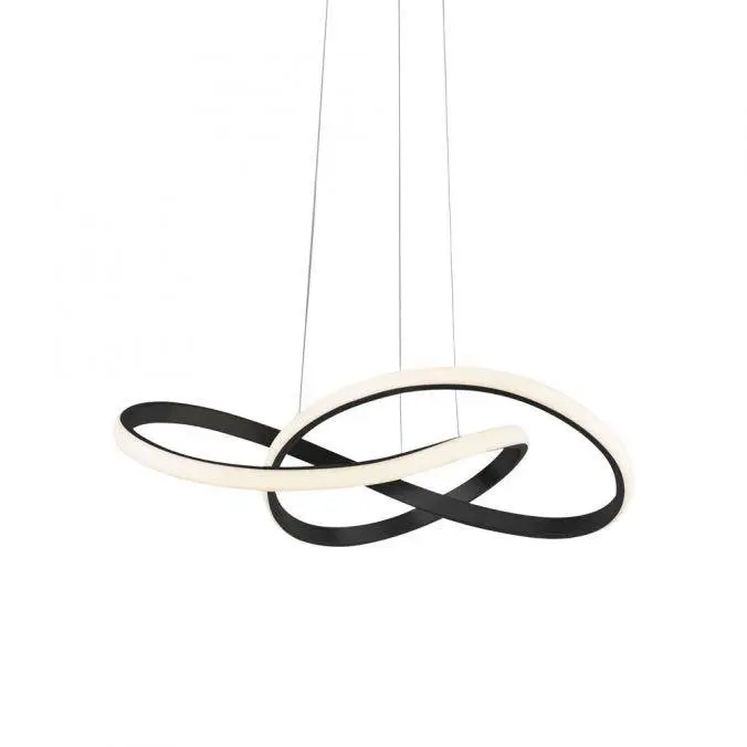 Just Light. Závěsné LED svítidlo Maria, 25W, 3250lm, černá, pr. 57 x 120 cm