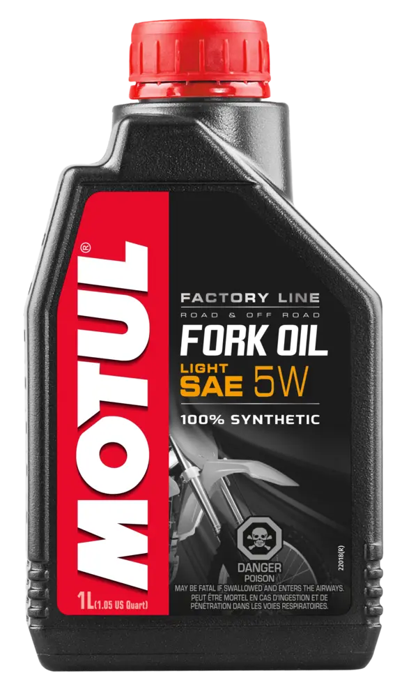 MOTUL Tlumičový olej Fork Oil Factory Line Light 5W 1L (Tlumičový olej pro motocykly, racingová řada.)