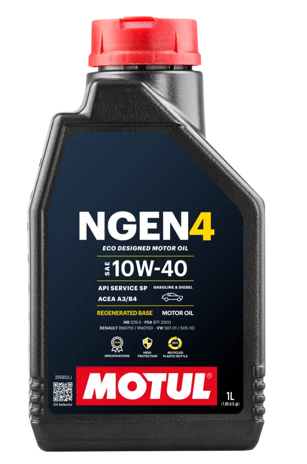 MOTUL Motorový olej NGEN 4 10W-40 1L (Syntetický motorový olej pro osobní automobily (benzín/diesel).)