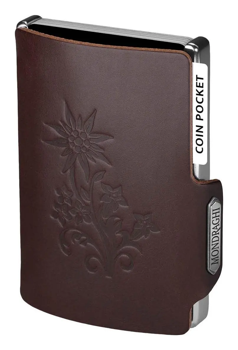 Kožená mini peněženka Mondraghi Silhouette Edelweiss Brown