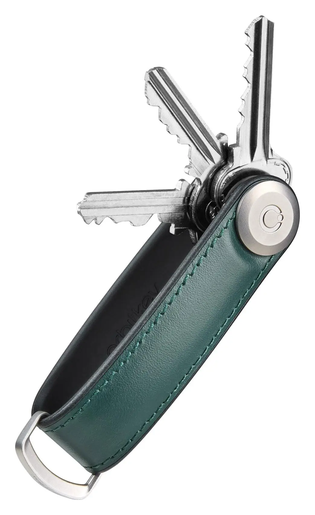 Klíčenka Orbitkey Hybrid Leather Pine Green