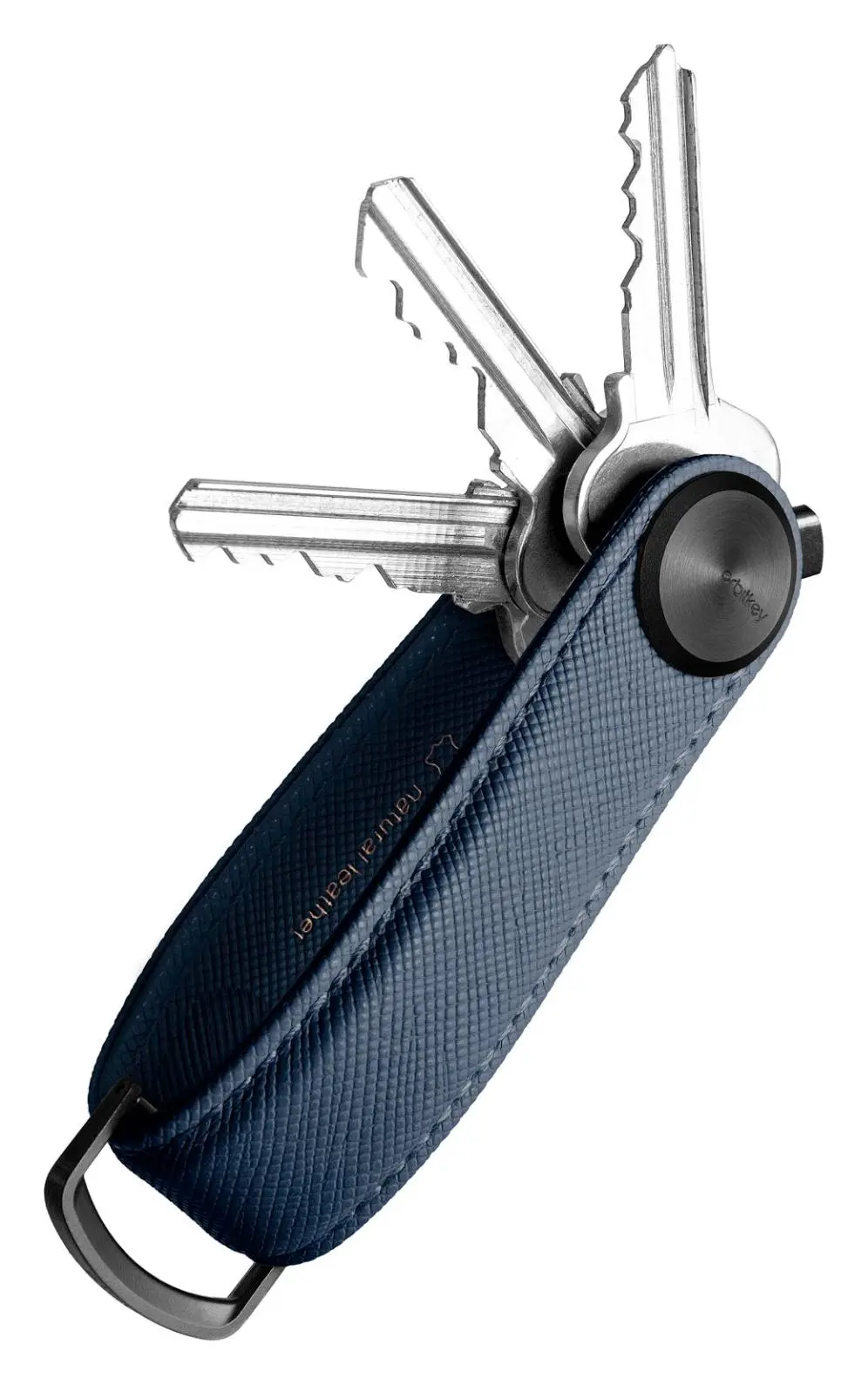 Klíčenka Orbitkey Pro Saffiano Leather Oxford Navy