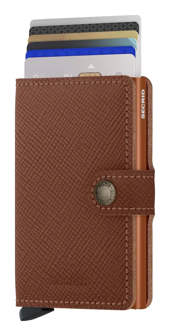 Pánská mini peněženka Secrid Miniwallet Saffiano Caramel