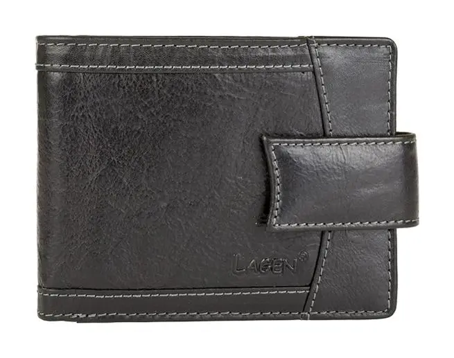 Pánská kožená peněženka Lagen V 06/T Black