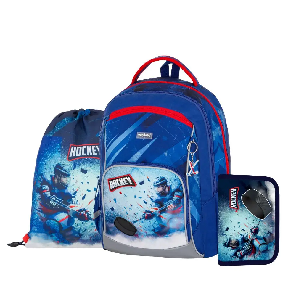 Školní batohový set 3-dílný OXY GO Hokej