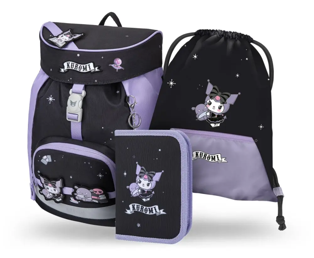 BAAGL SET 3 Airy Kuromi Fortune Dream: batoh, penál, sáček GRS