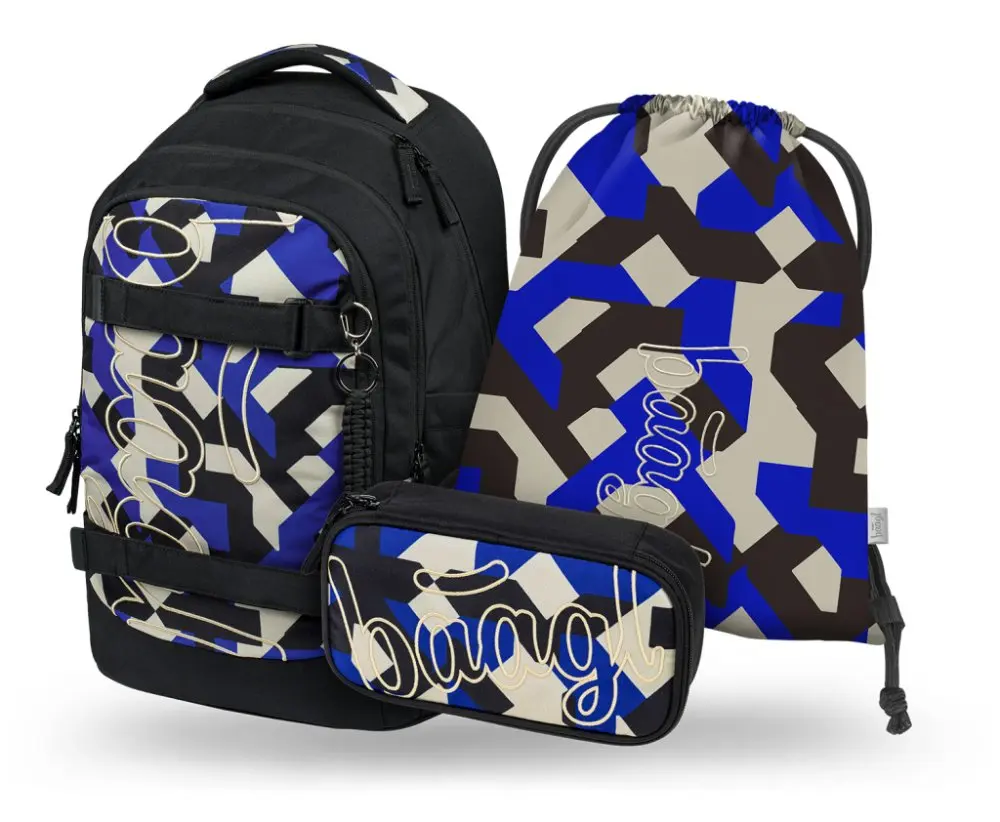 BAAGL SET 3 Skate Max Variety: batoh, penál, sáček GRS