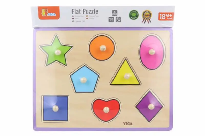Dřevěná montessori vkládačka - tvary Viga