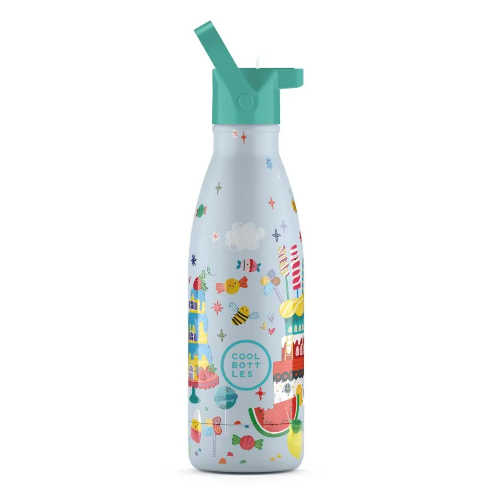 Dětská nerezová termolahev COOL BOTTLES Candy Land třívrstvá 350ml 3D