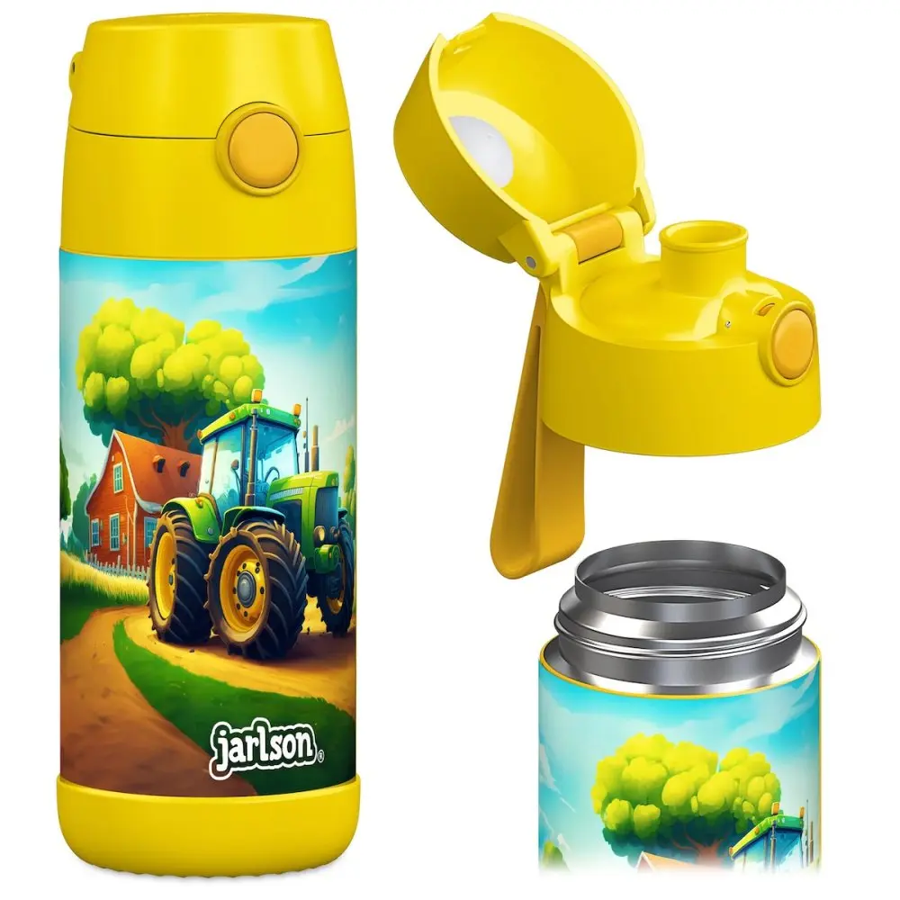 Dětská nerezová termoláhev na pití JARLSON MALI Traktor 350 ml