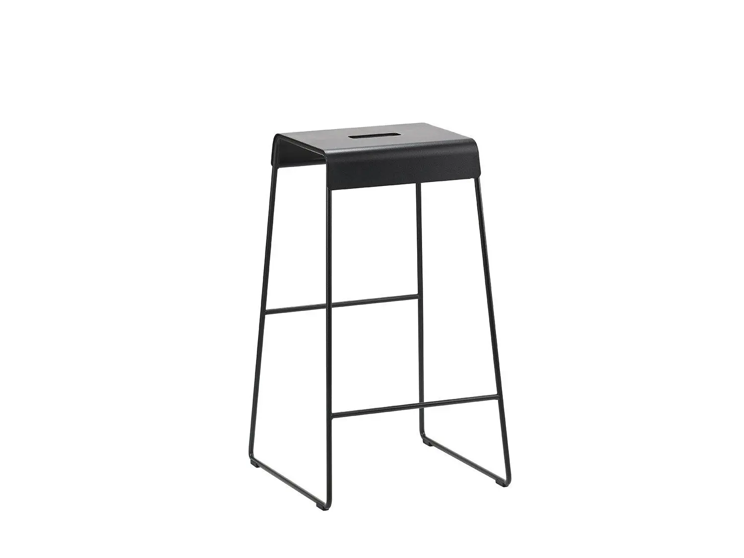 Černá kovová barová stolička A-Stool – Zone