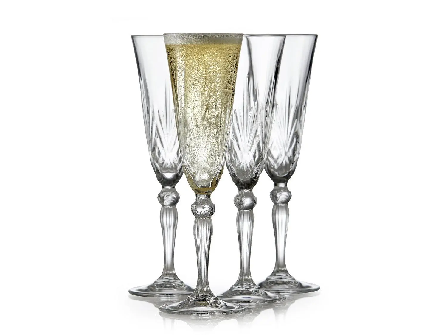 Křišťálové
skleničky v sadě 4 ks na sekt 160 ml Melodia – Lyngby Glas
