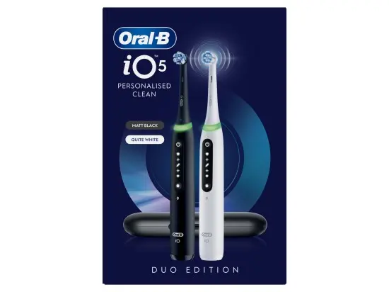 Oral-B iO 5 elektrické zubní kartáčky černý a bílý
