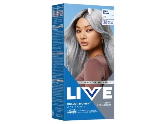 Schwarzkopf Live Colour Moment Semi-Permanent barva na vlasy 098 ocelově stříbrná