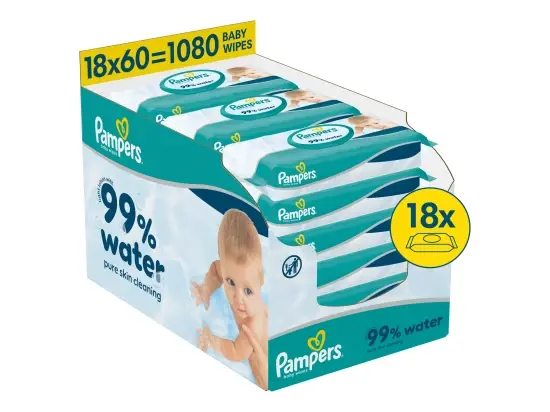 Pampers Aqua čistící ubrousky 18x60ks