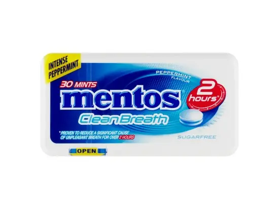 Mentos CleanBreath Peppermint bonbony 30 ks
